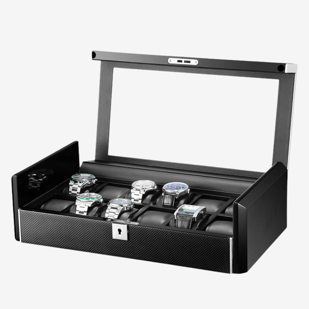 Watch Box – Luxury Piano 12 Slots - Black - Watch Box