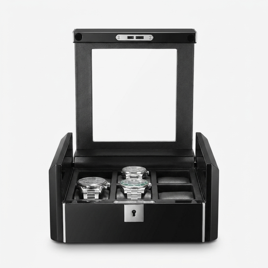 Watch Box – Luxury Piano 6 Slots - Black - Watch Box