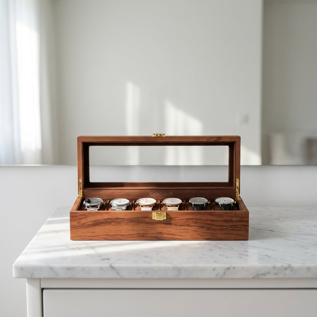 Watch Box – Mahogany 6 Slots - Watch Box