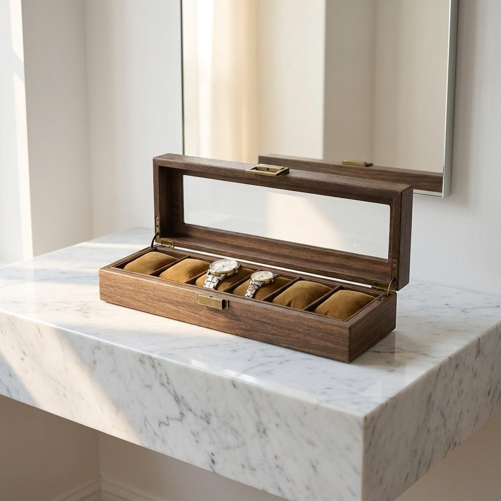 Watch Box – Majestic Oak 6 Slots - Watch Box