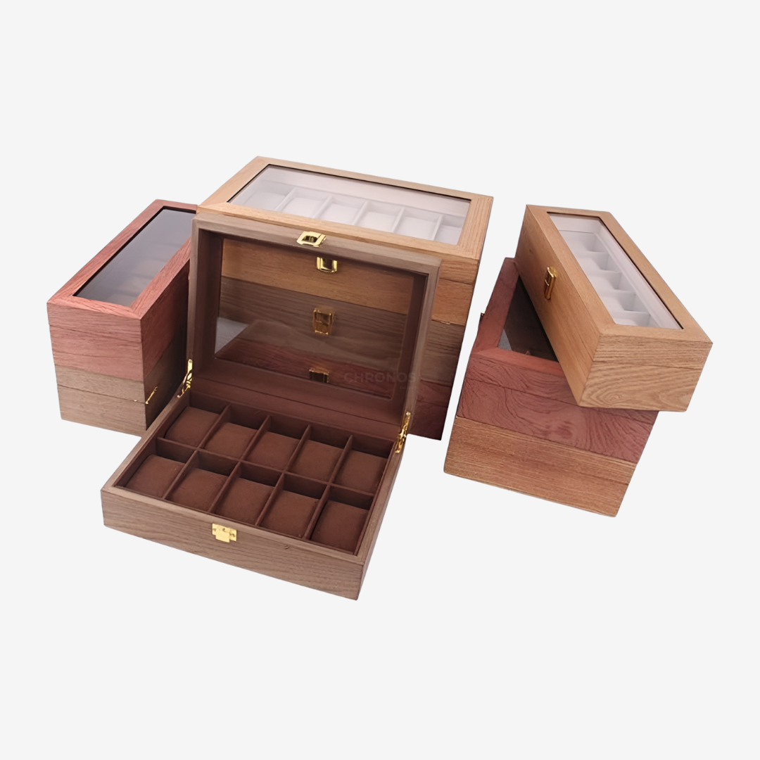 Boîte à montres - Majestic Wood 10 emplacements - Boîte à montres