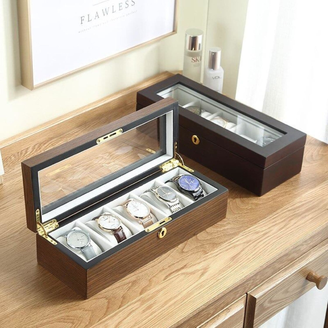Watch Box - Wood 5 Slots - Watch Box