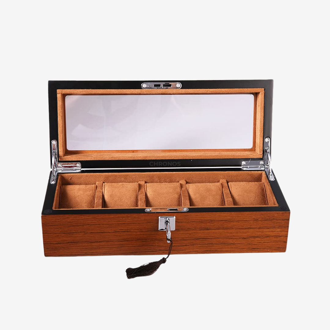 Watch Box – Oak 5 Slots - Watch Box