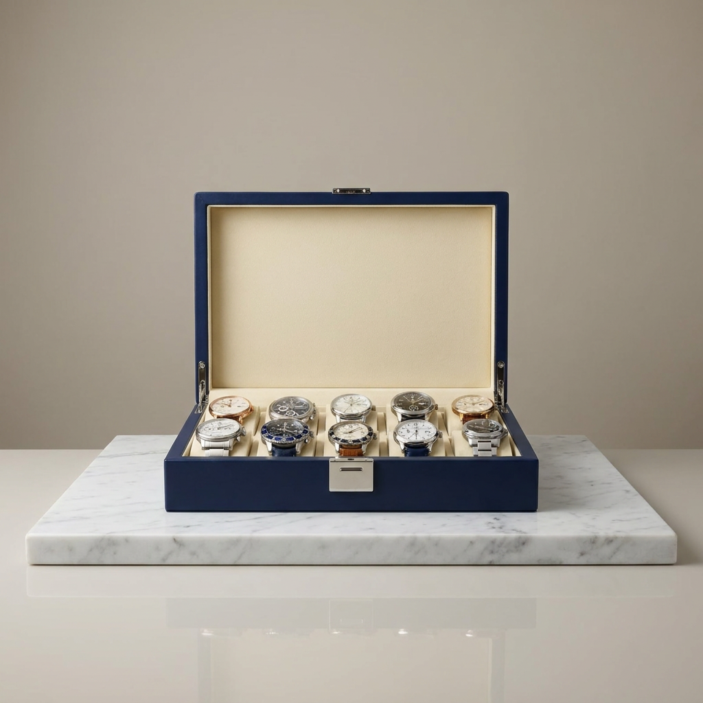Watch Box – Oceanic Blue 10 Slots - Watch Box