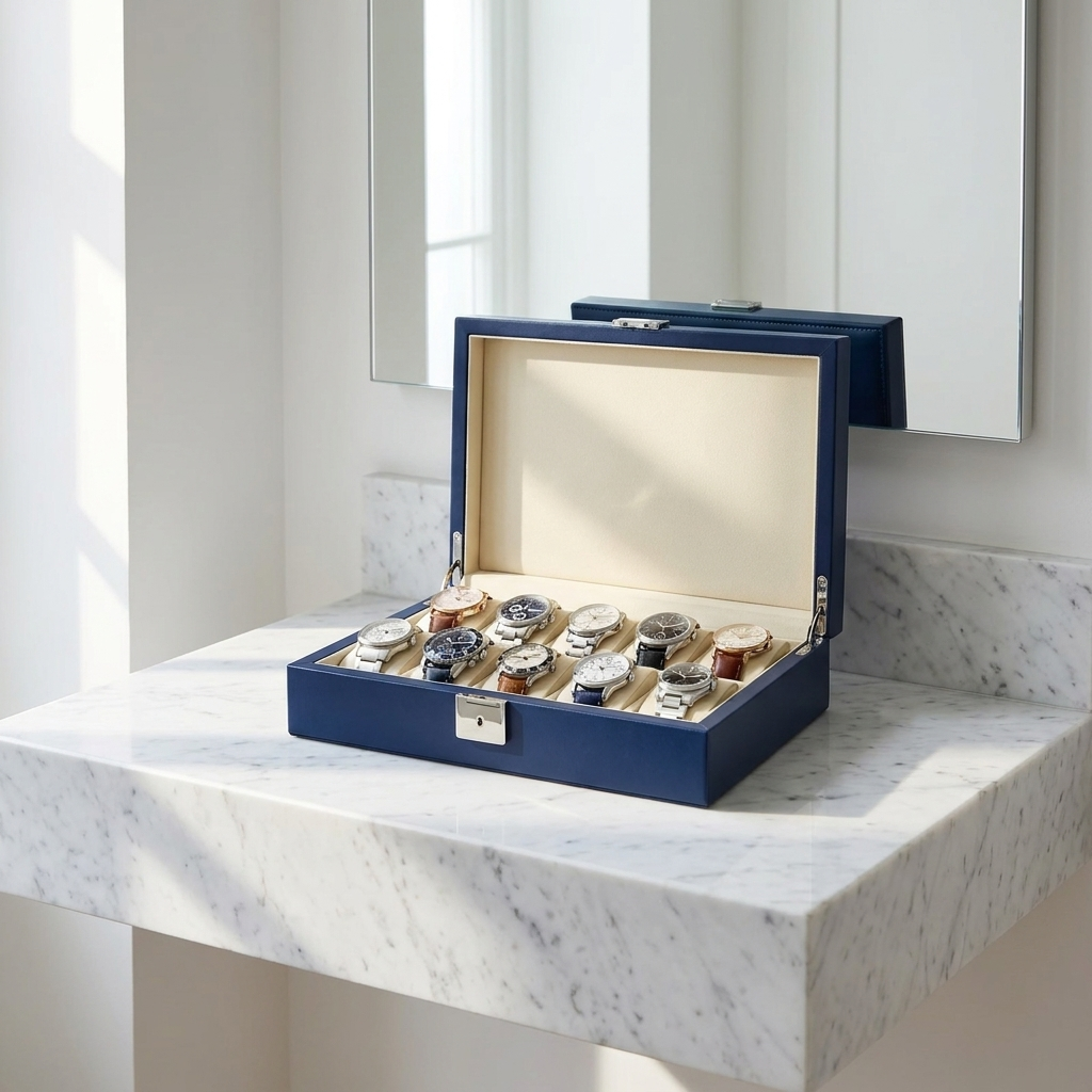 Watch Box – Oceanic Blue 10 Slots - Watch Box