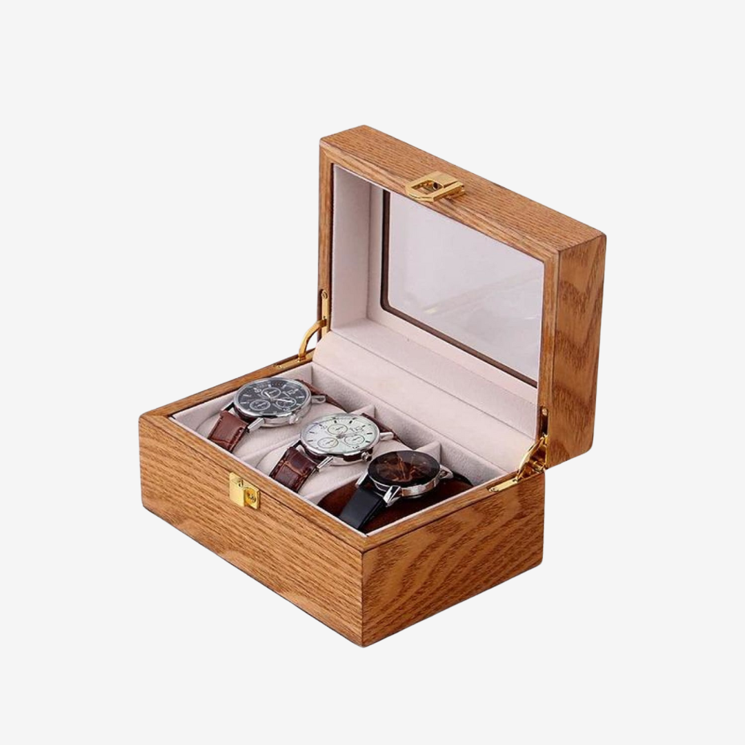Watch Box - Wood 3 Slots - Watch Box