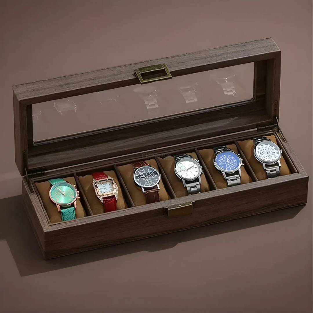 Watch Box – Prestige Wood - 6 Slots - Watch Box