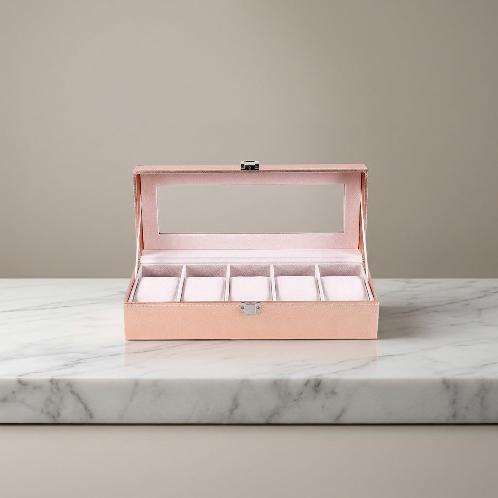 Watch Box – Rosy Reserve 6 Slots - Watch Box