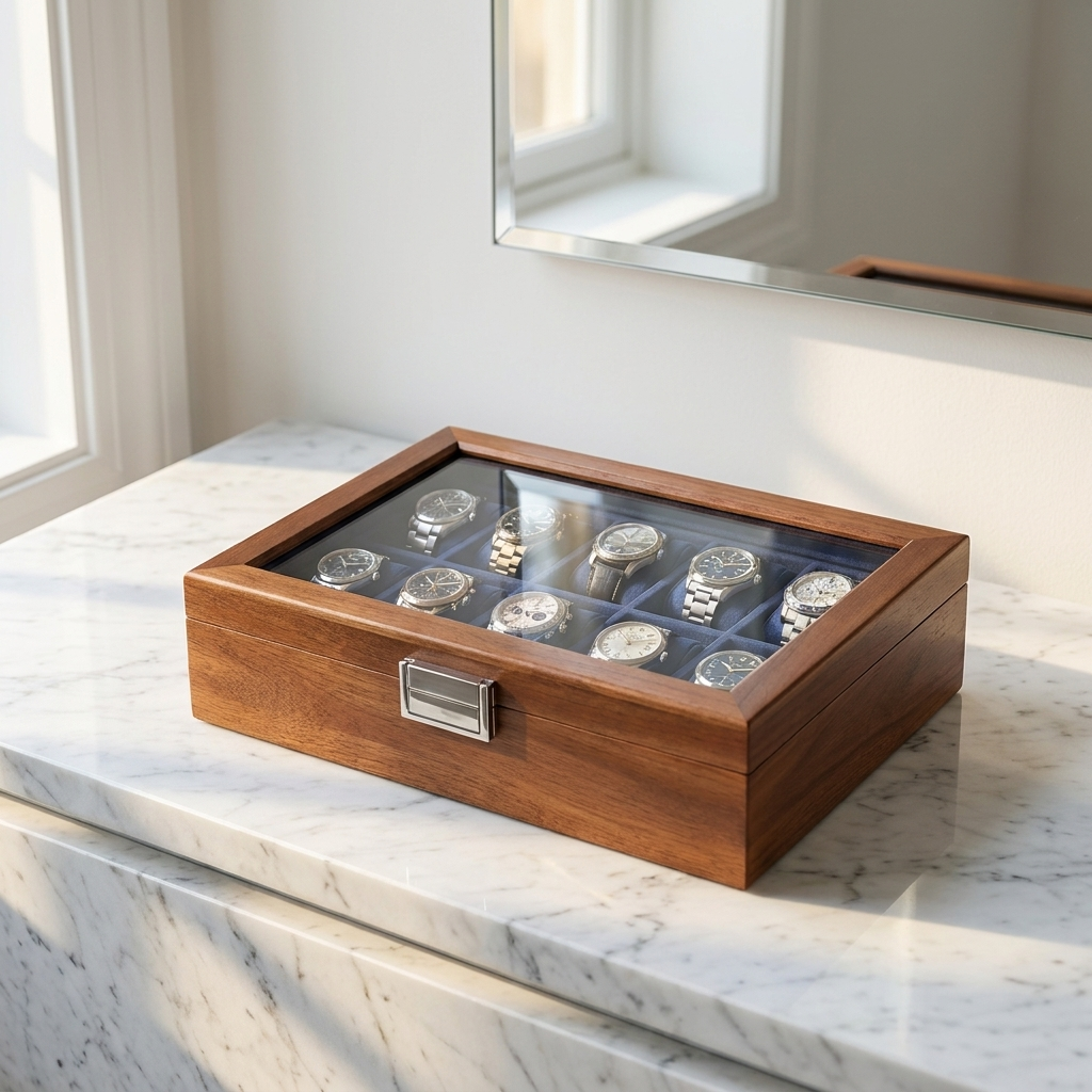 Watch Box – Signature Blue 10 Slots - Watch Box