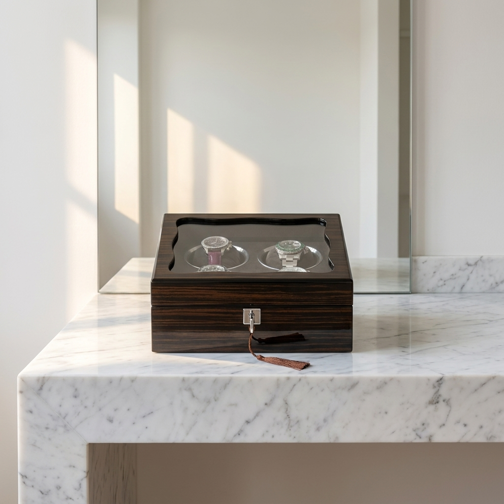 Watch Box – Signature Square 4 Slots - Watch Box