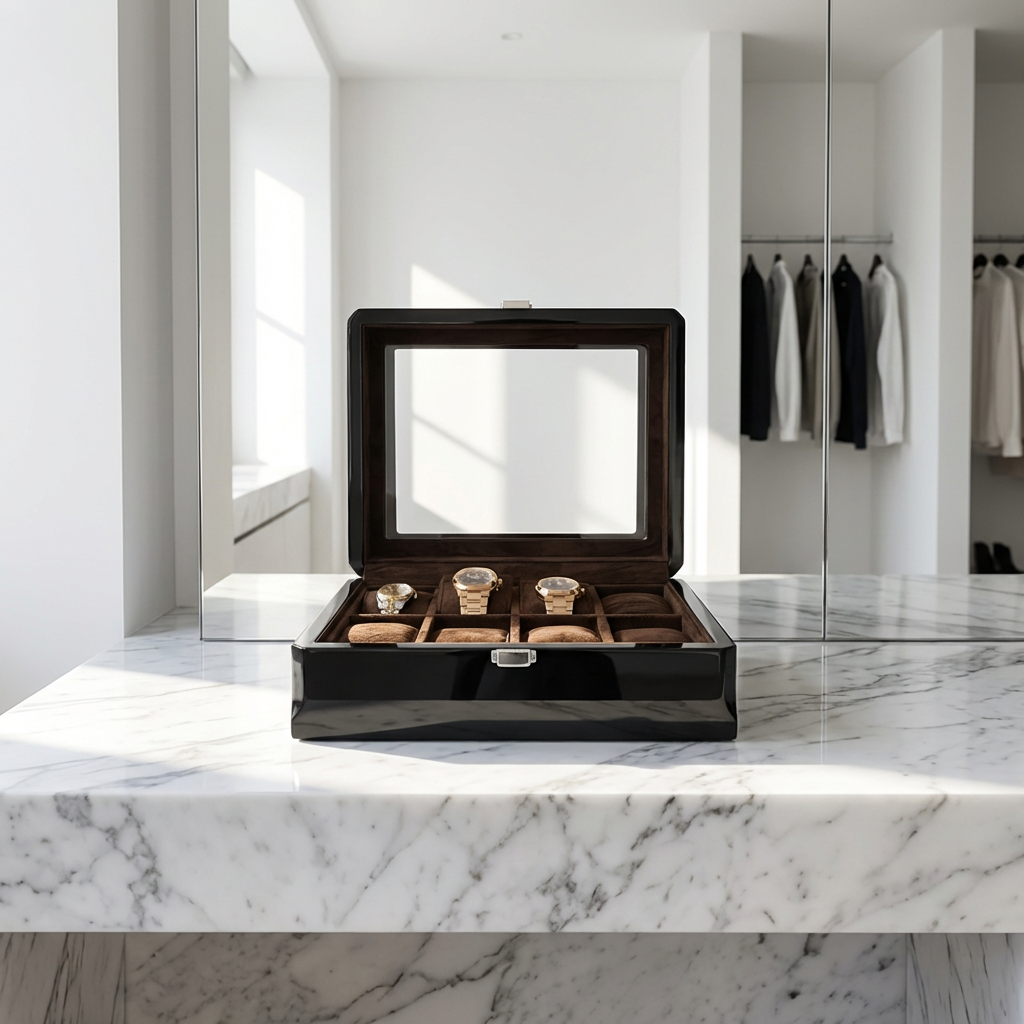 Watch Box – Walnut Eight Box 8 Slots 2 - Watch Box