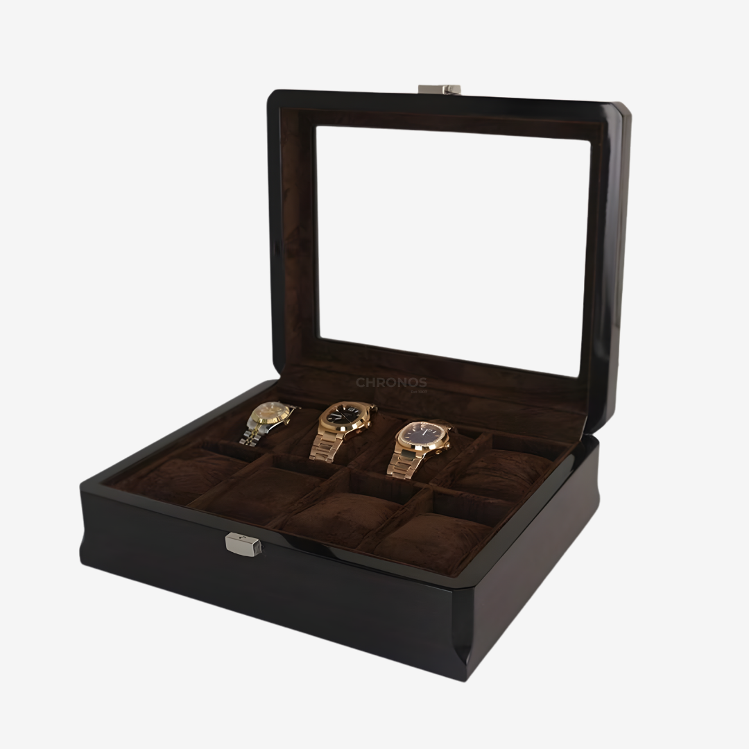 Watch Box – Walnut Eight Box 8 Slots 2 - Watch Box