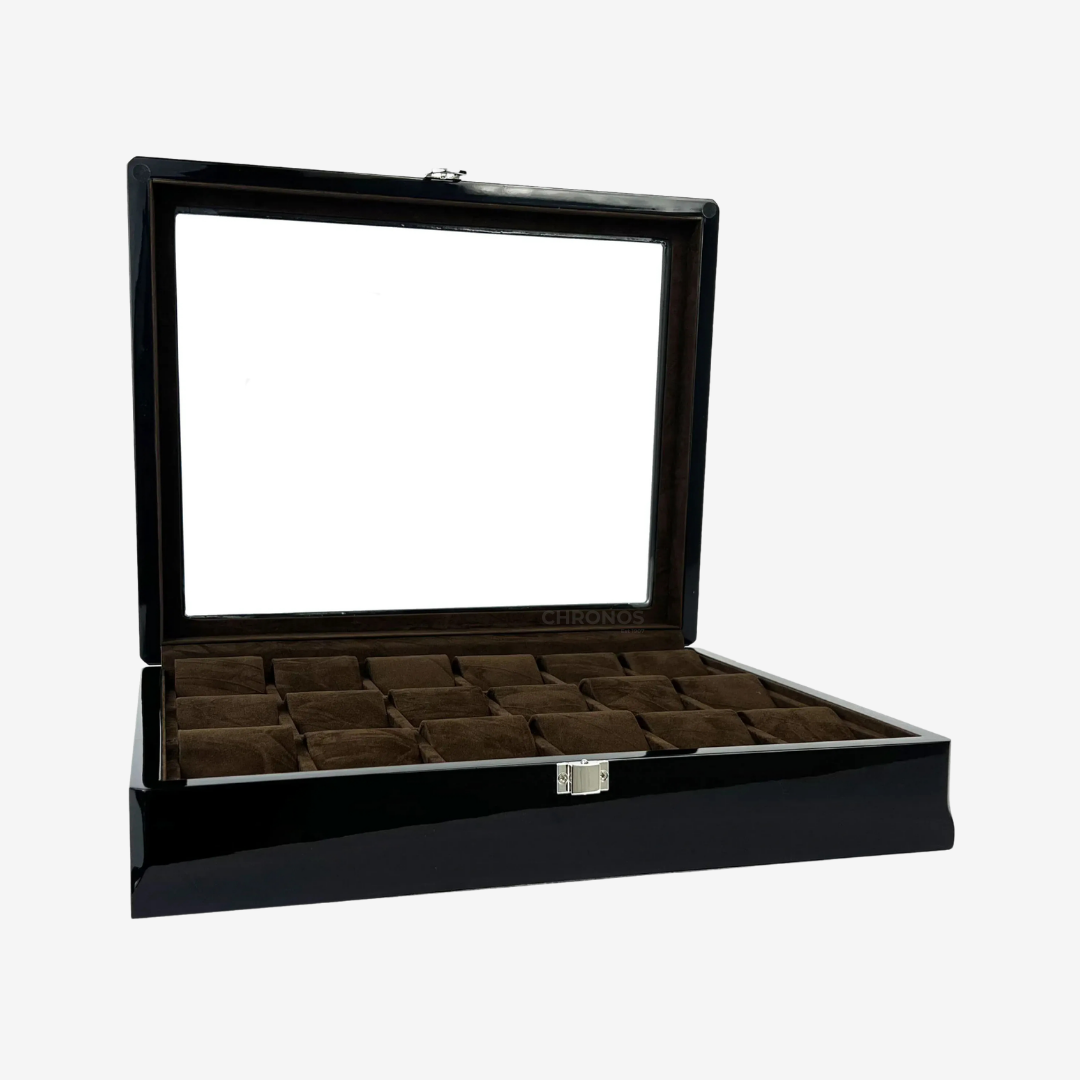 Watch Box – Watchmaster Black 18 Slots - Watch Box