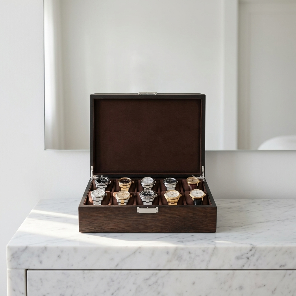 Watch Box – Wood Case 10 Slots - Watch Box