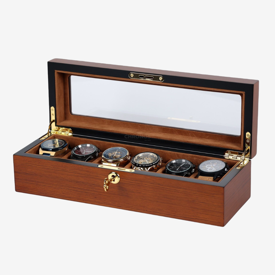 Watch Box – Wooden Chest 6 Slots - Watch Box