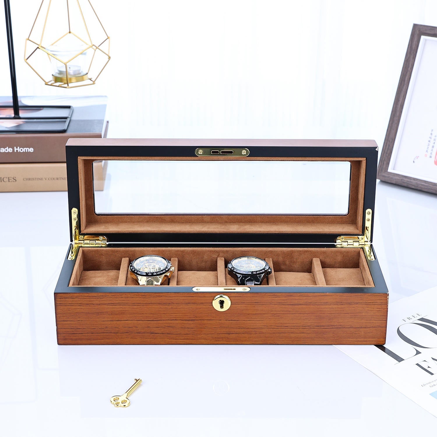 Watch Box – Wooden Chest 6 Slots - Watch Box