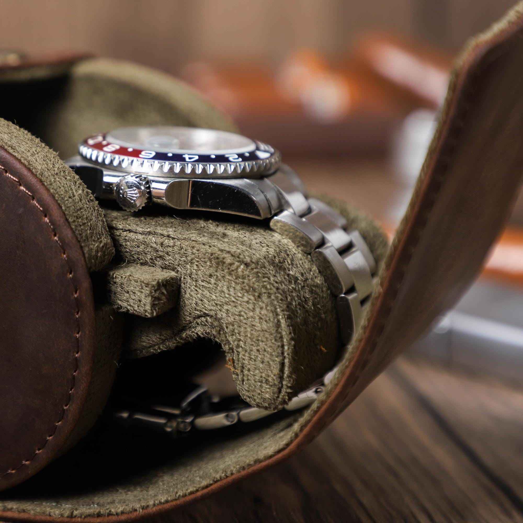 Watch Case – Classic Grain 2 Slots - Watch Case
