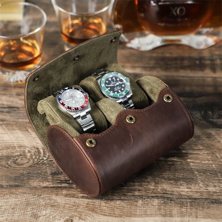 Watch Case – Classic Grain 2 Slots - Watch Case