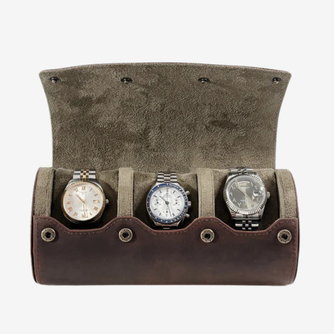 Watch Case – Classic Grain 3 Slots - Watch Case