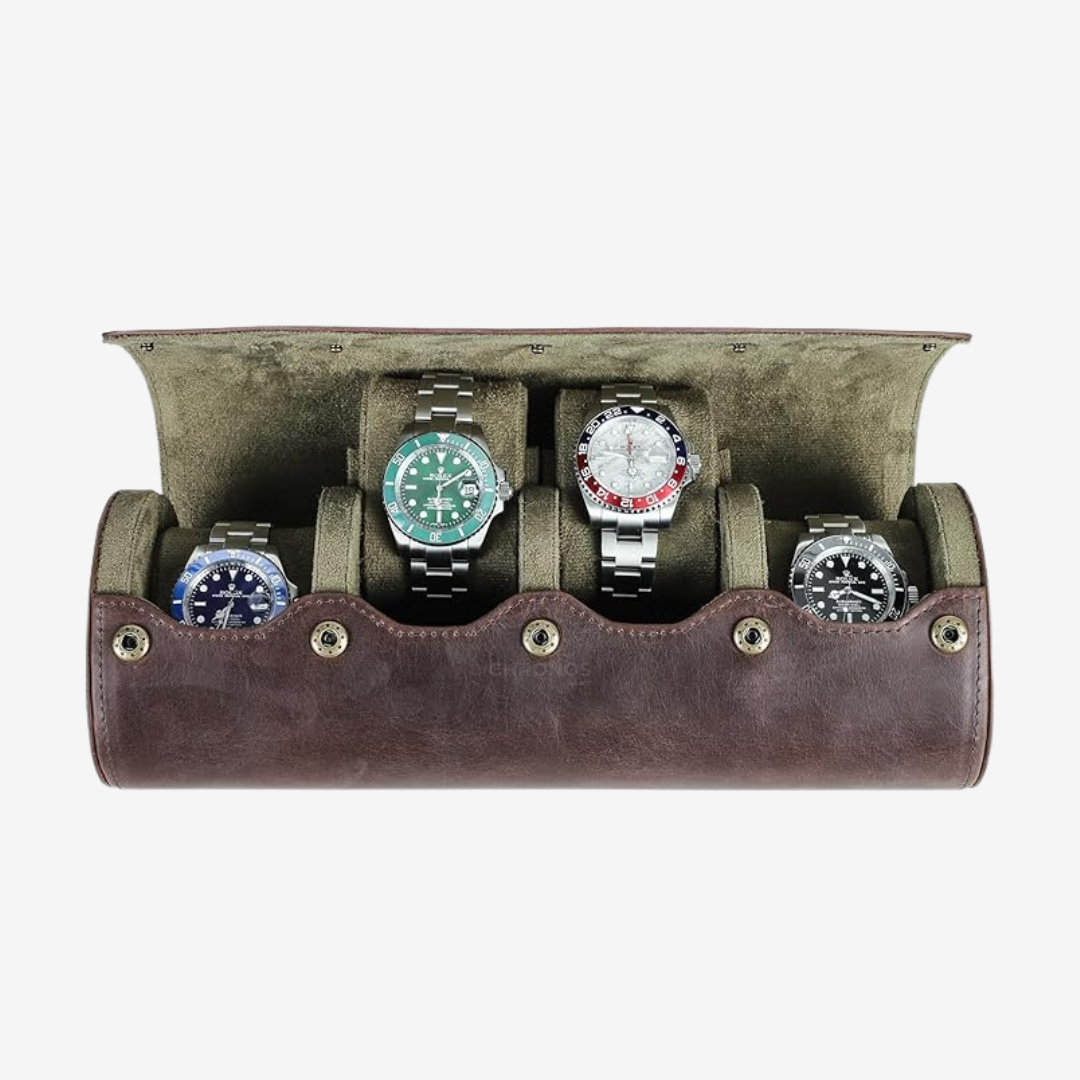 Watch Case – Classic Grain 4 Slots - Watch Case