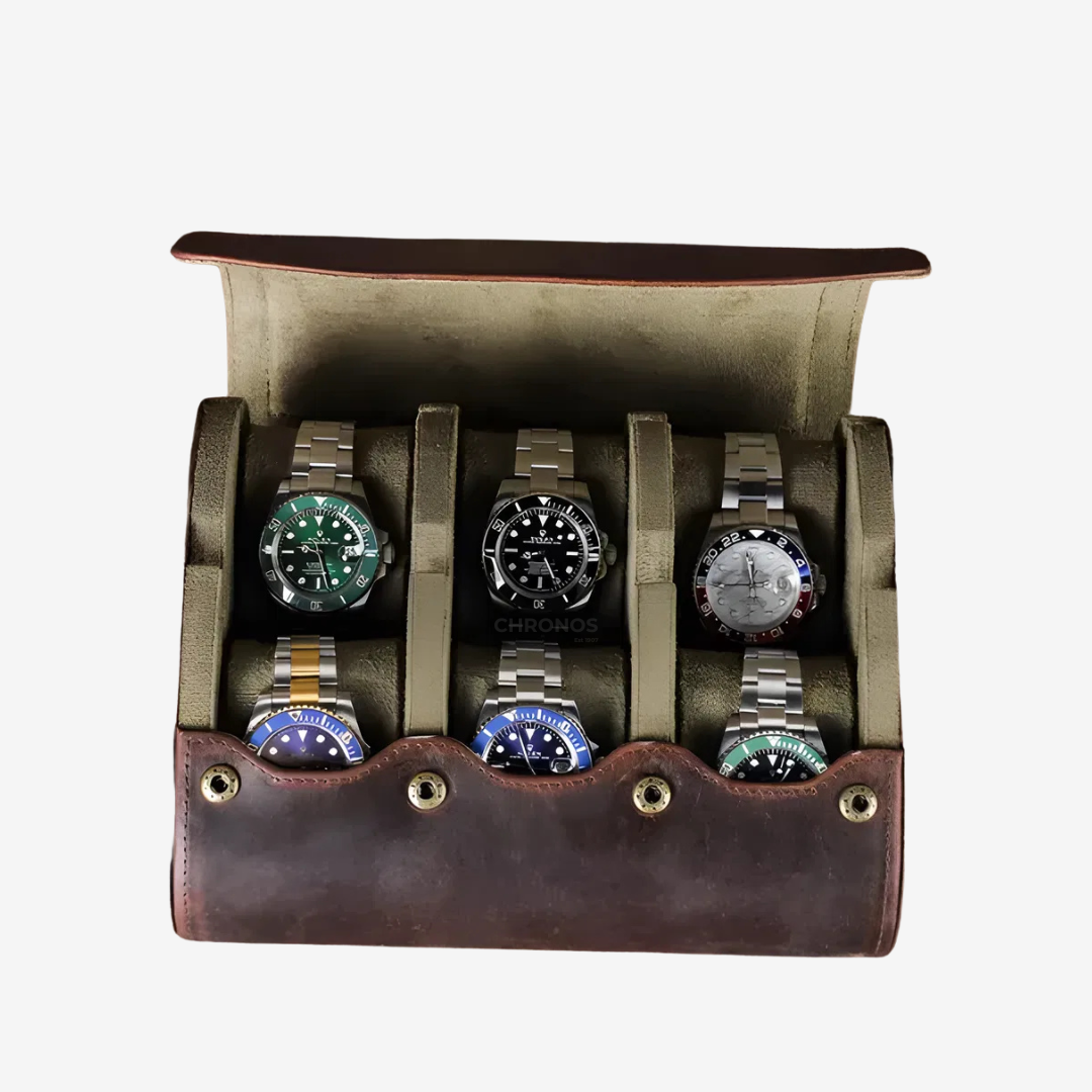 Watch Case – Classic Grain 6 Slots - Watch Case