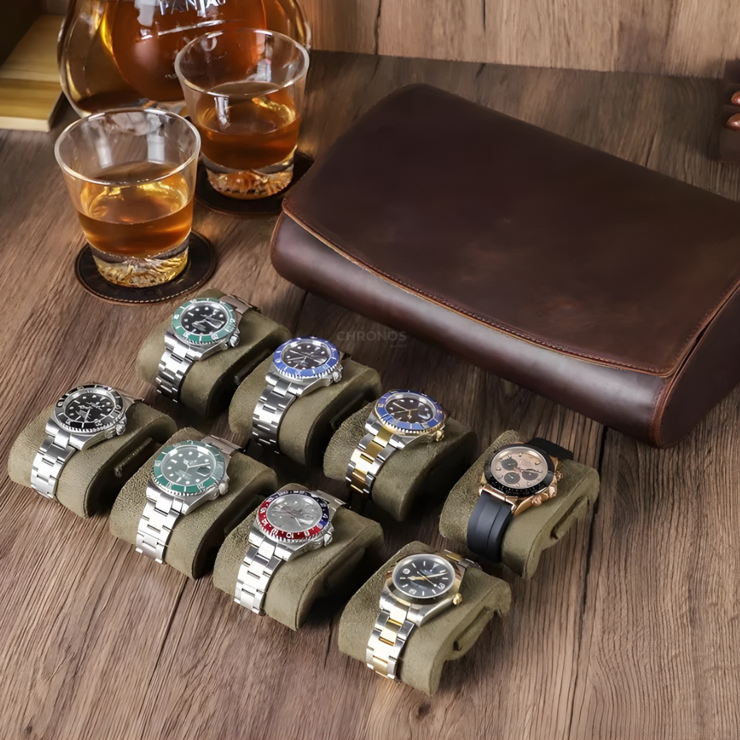 Watch Case – Classic Grain 8 Slots - Watch Case