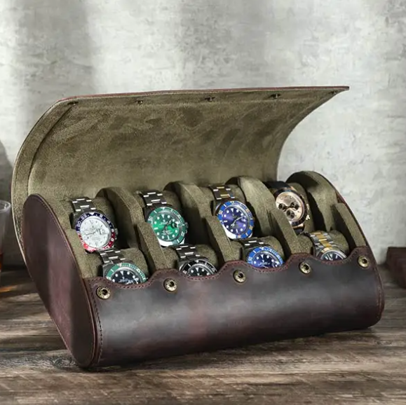 Watch Case – Classic Grain 8 Slots - Watch Case