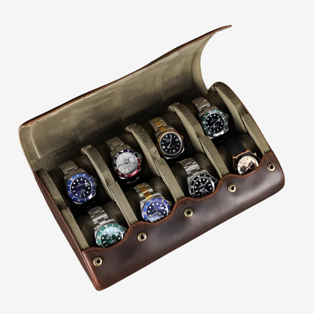 Watch Case – Classic Grain 8 Slots - Watch Case
