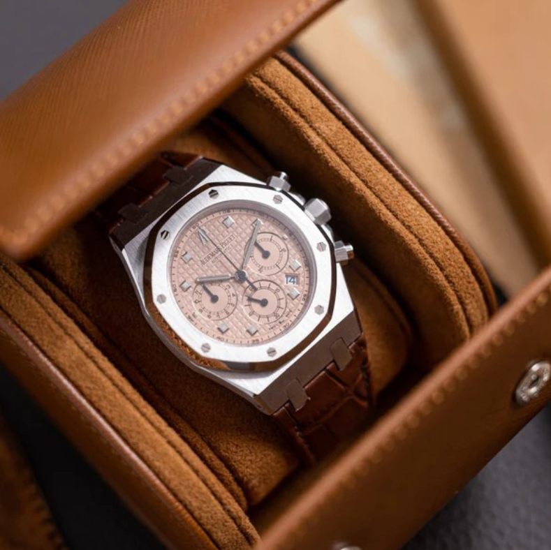 Watch Case – Cognac Oak 1 Slots - Watch Case