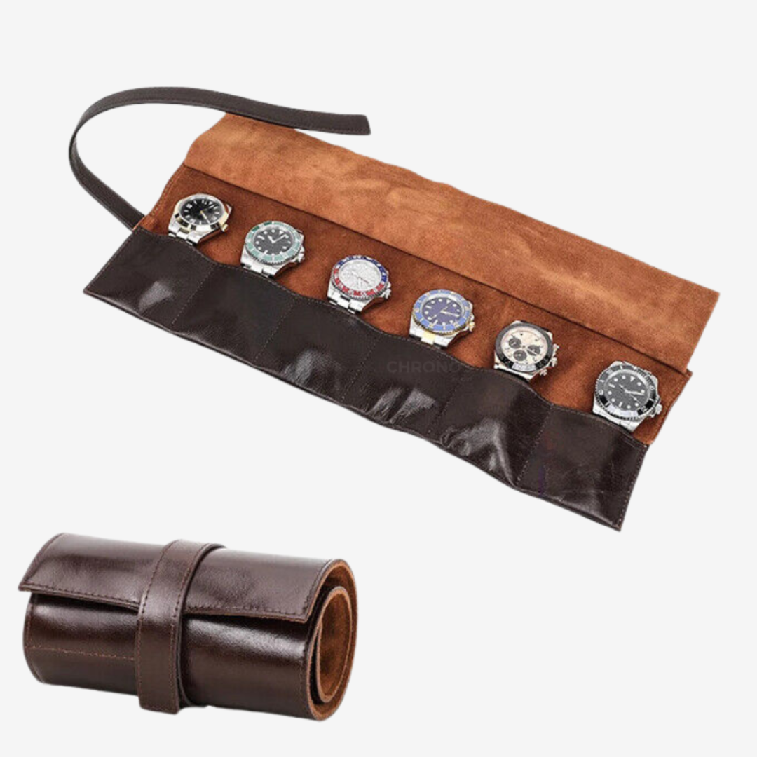 Watch Case - Leather Roll 6 slots - Watch Box