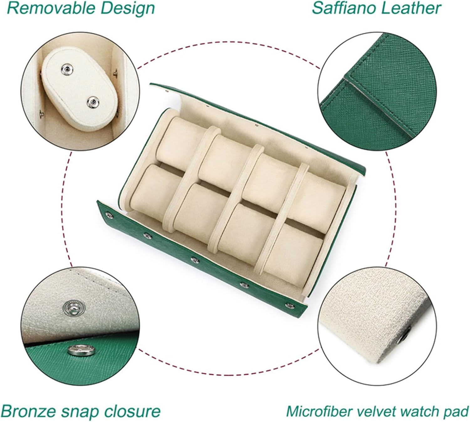 Watch Case - Travel 8 Slots - Watch Roll