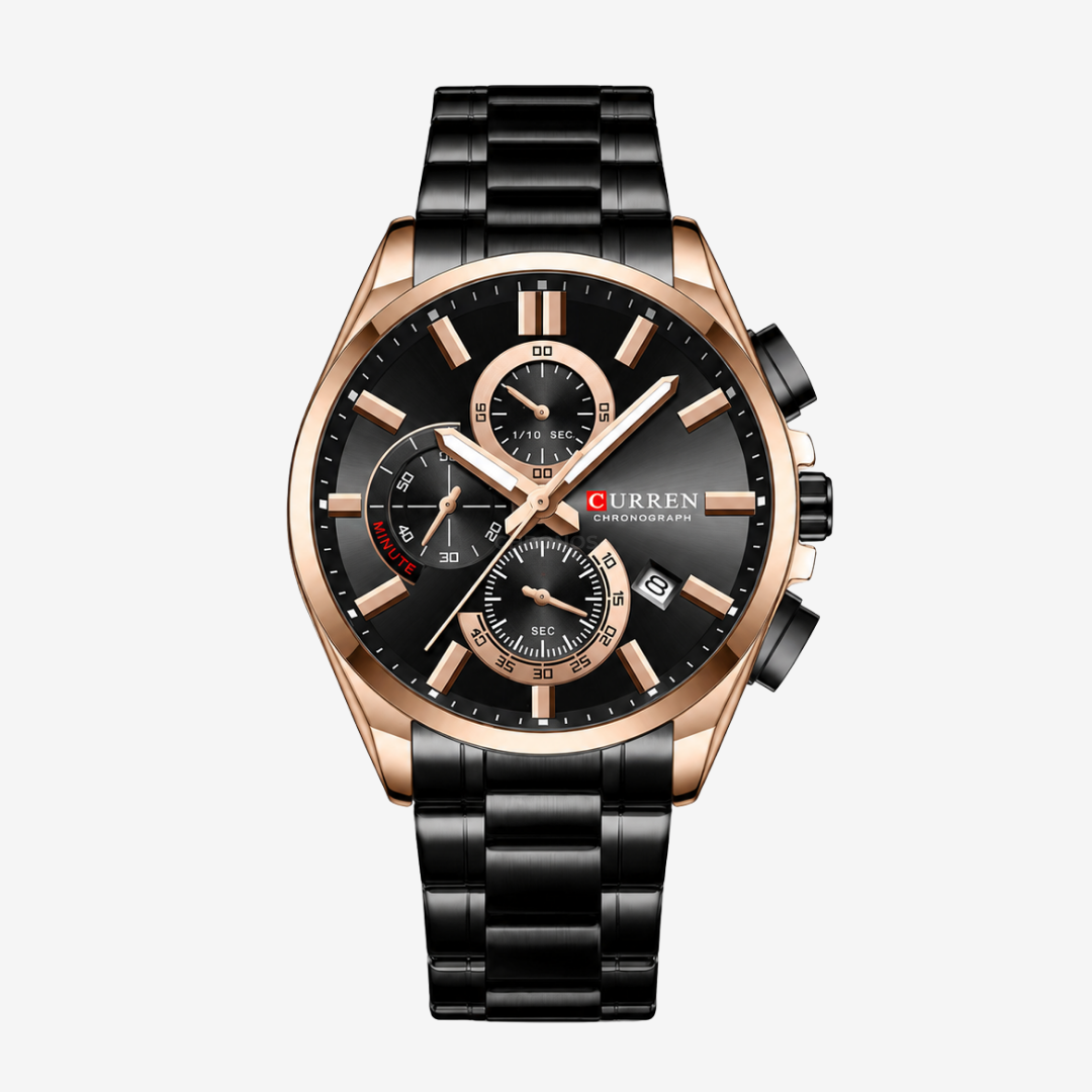 Watch – Reggio – 44mm - Black / Rose Gold Case - Watch