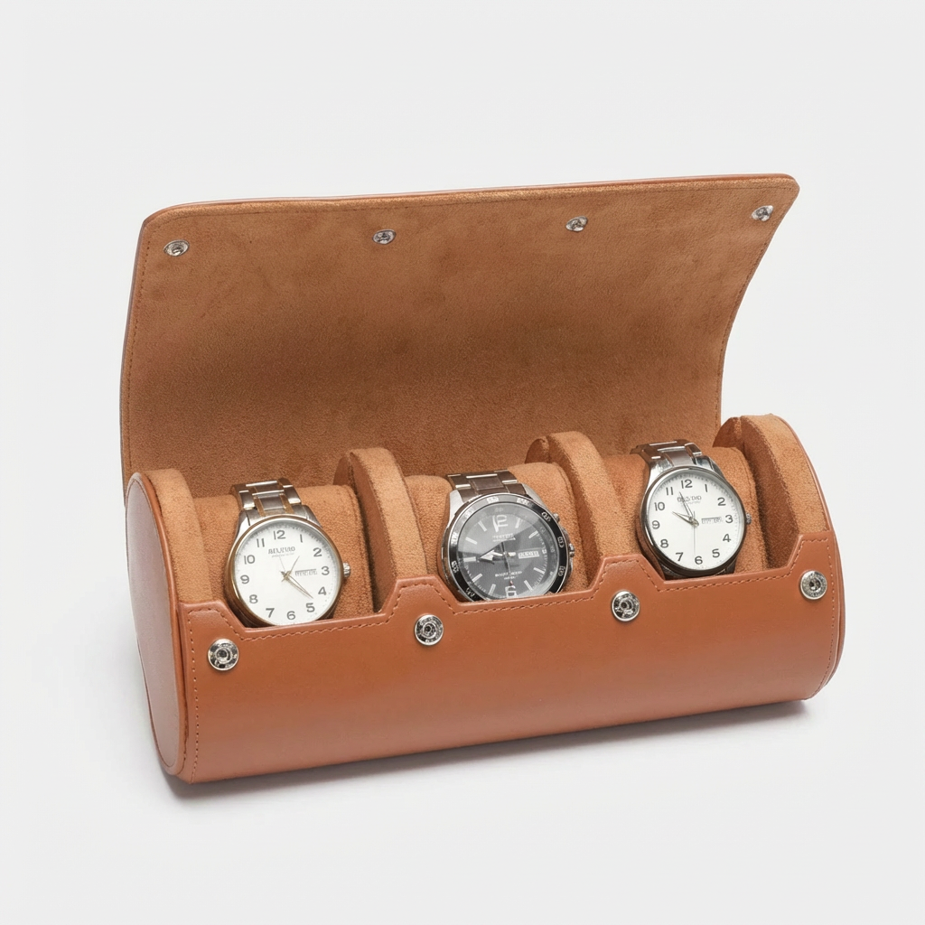 Watch Roll – Capri Trio 3 Slots - Brown - Watch Roll