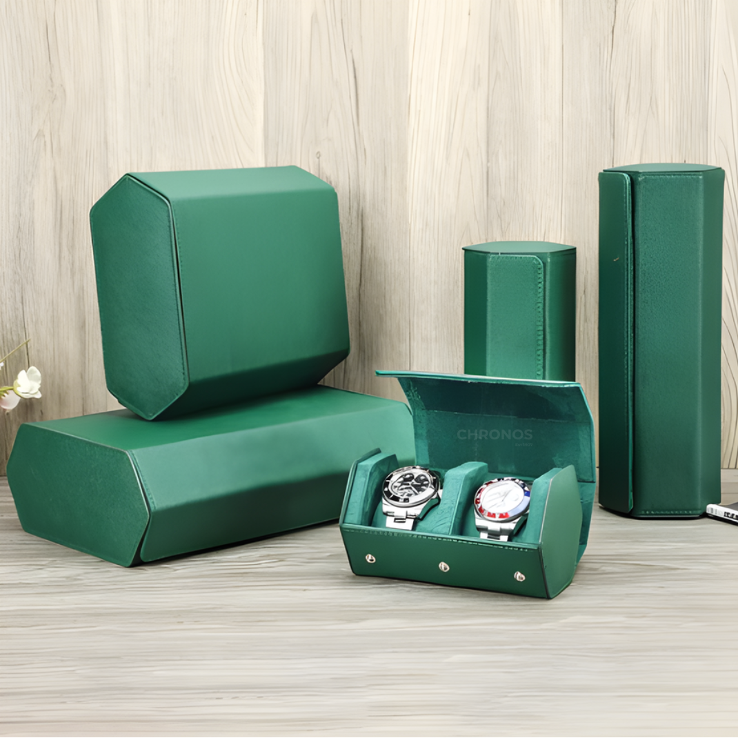 Watch Case – Emerald Roll 3 Slots - Watch Case