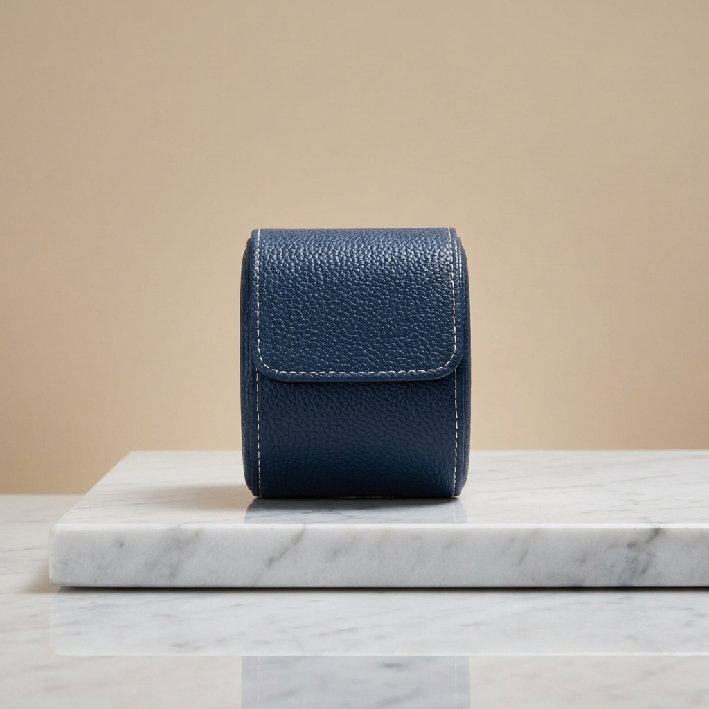 Watch Roll – Full Grain Blue - Watch Box