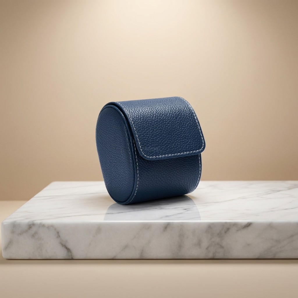 Watch Roll – Full Grain Blue - Watch Box