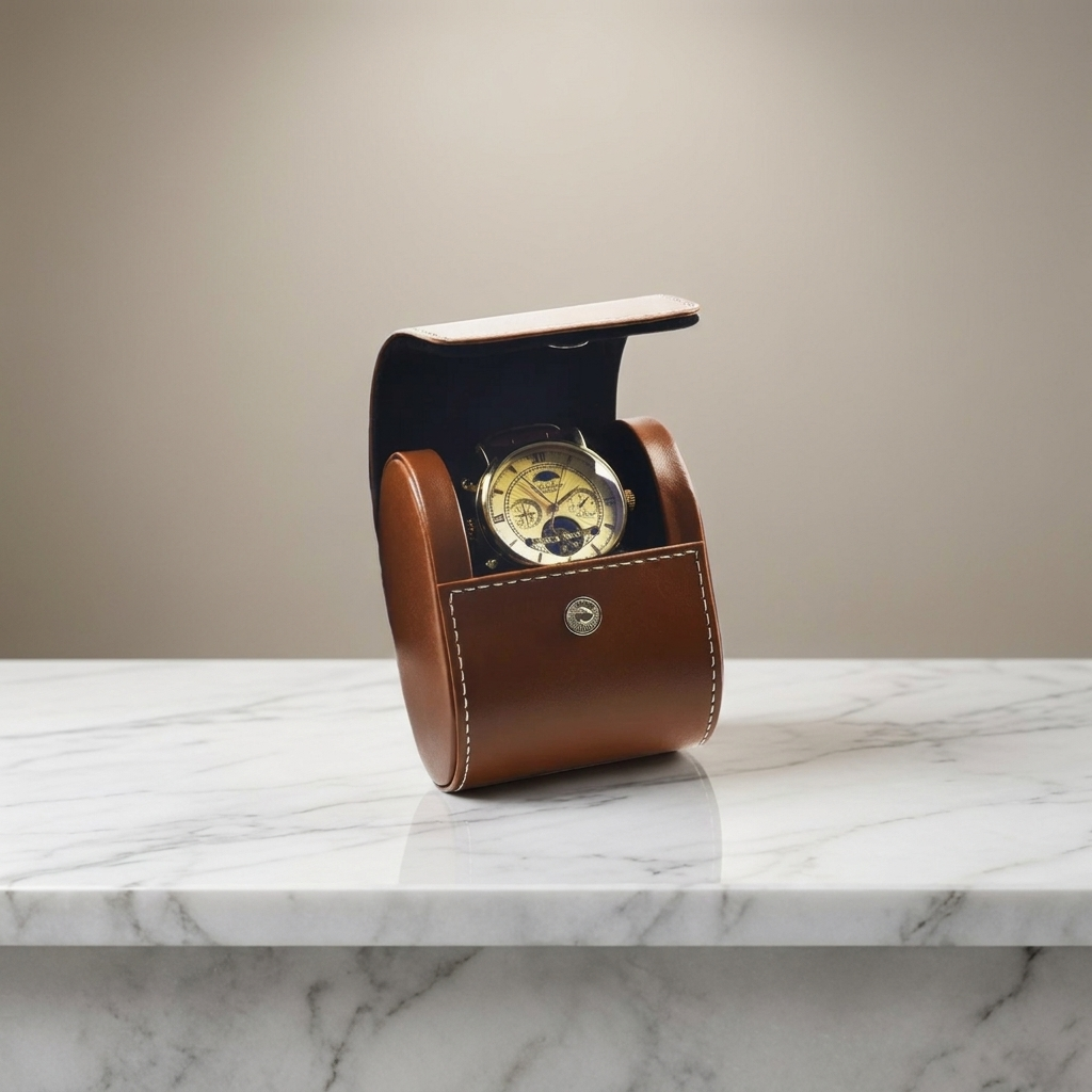 Watch Roll – Full Grain Brown - Watch Roll