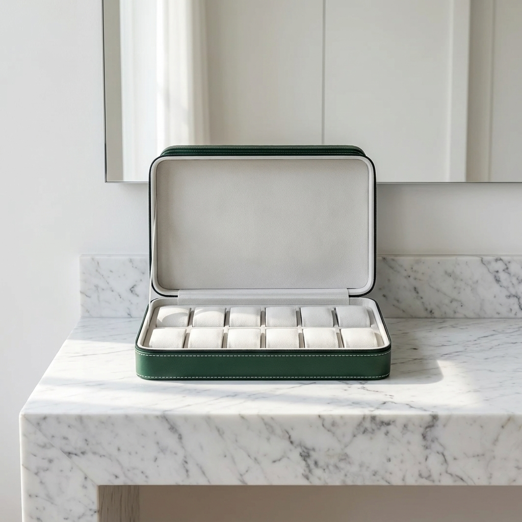 Watch Roll – Green Classic 12 Slots - Watch Box