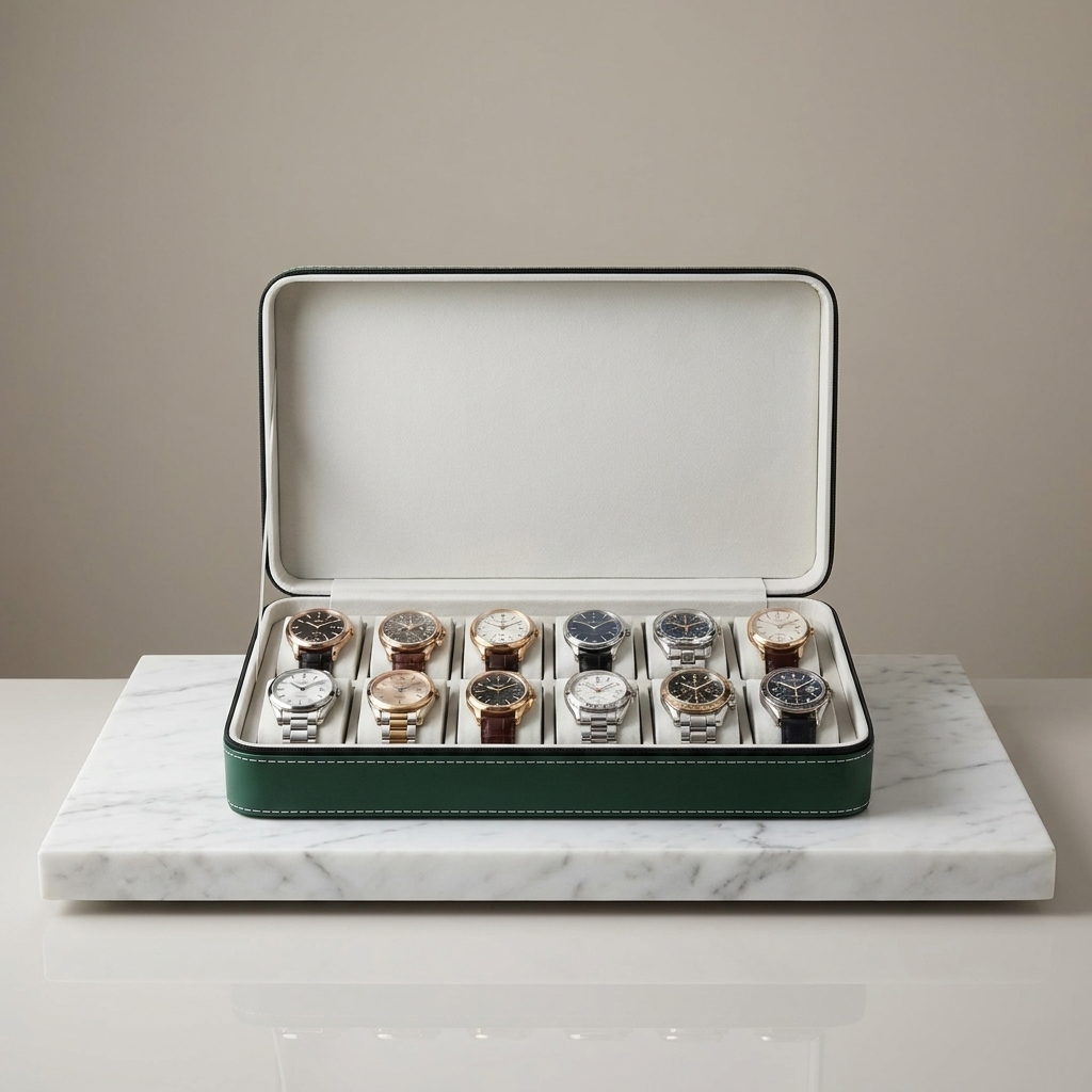 Watch Roll – Green Classic 12 Slots - Watch Box