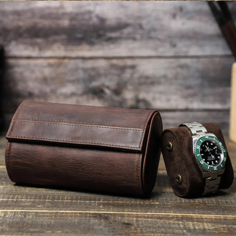 Watch Roll - Leather 2 Slots - Watch Roll