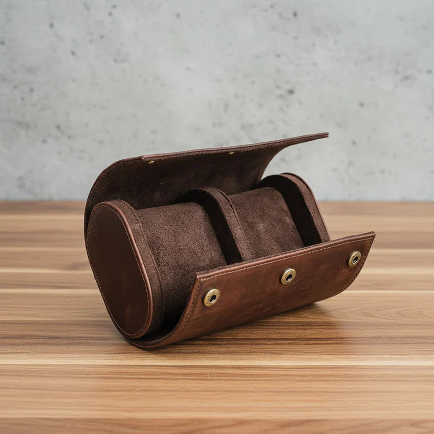Watch Roll - Leather 2 Slots - Watch Roll