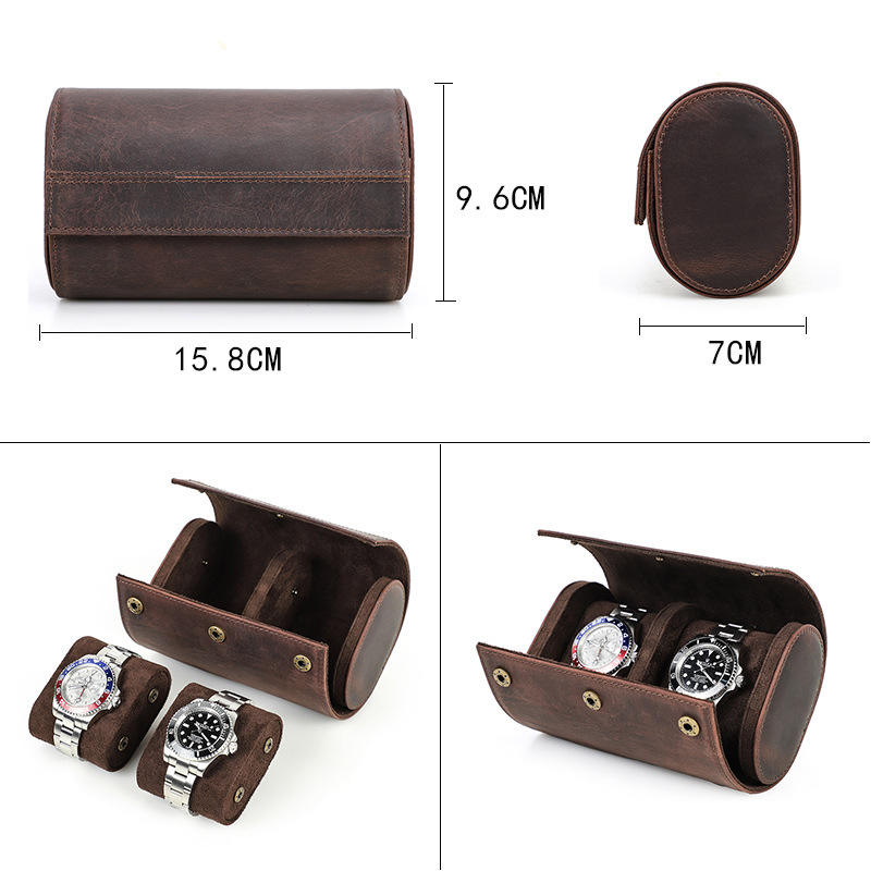 Watch Roll - Leather 2 Slots - Watch Roll