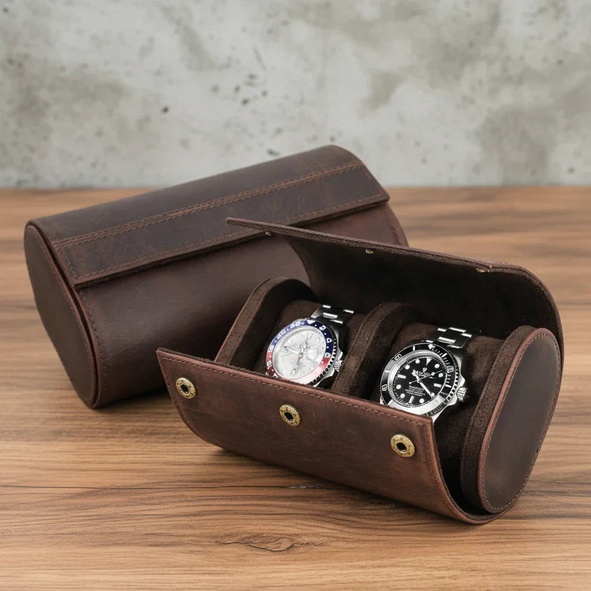 Watch Roll - Leather 2 Slots - Watch Roll