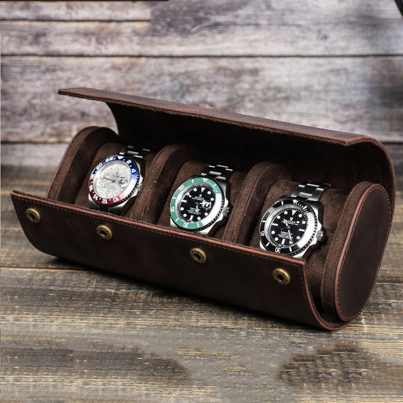 Watch Roll – Leather 3 Slots - Watch Roll