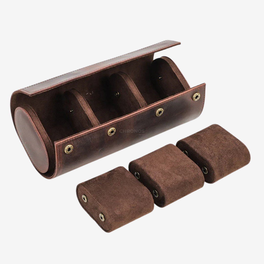 Watch Roll – Leather 3 Slots - Watch Roll