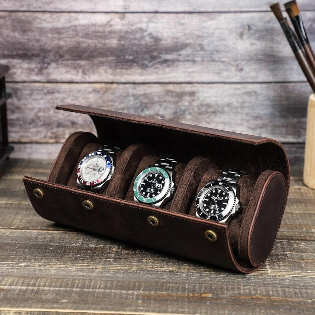 Watch Case - Leather 3 Slots