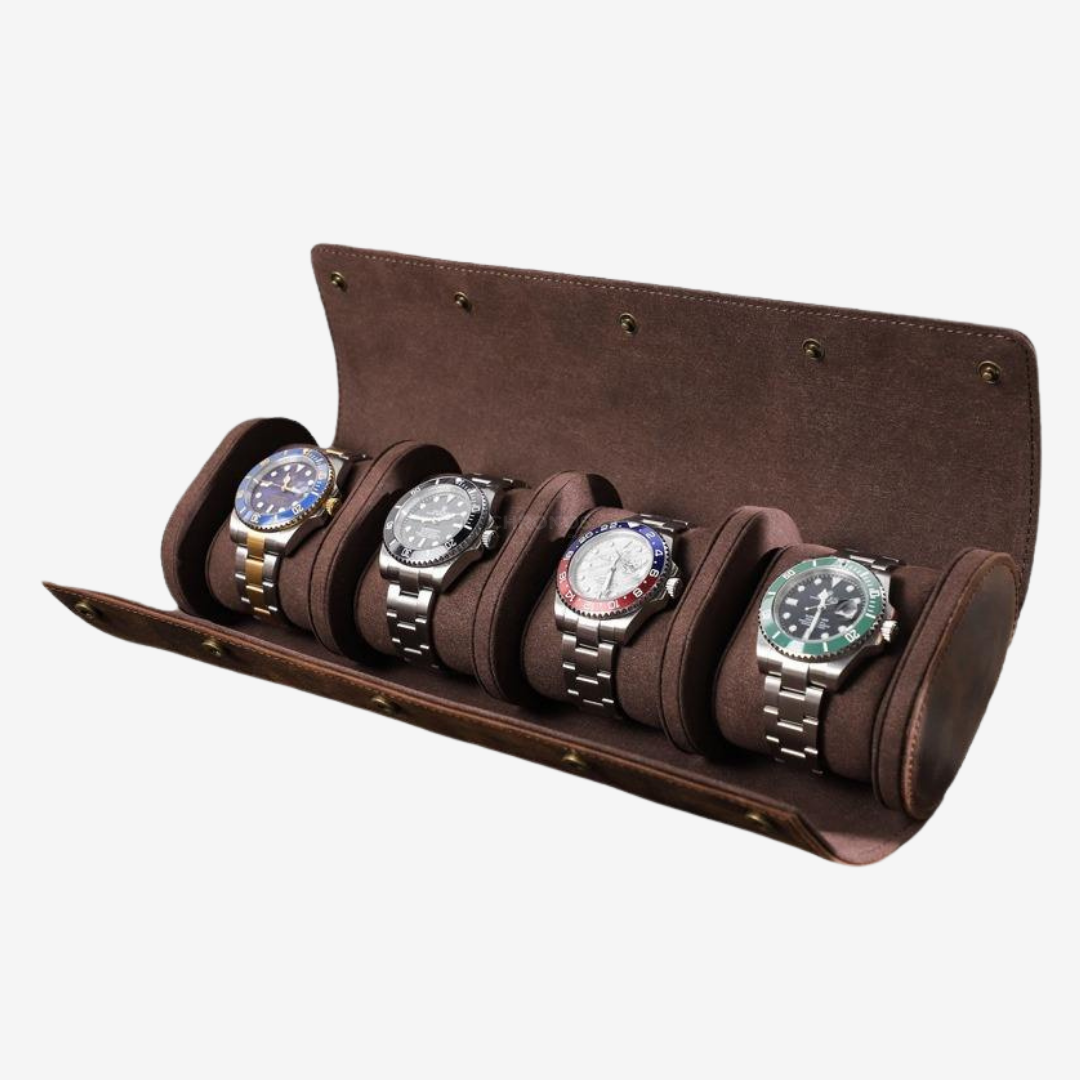 Watch Roll – Leather 4 Slots - Watch Roll