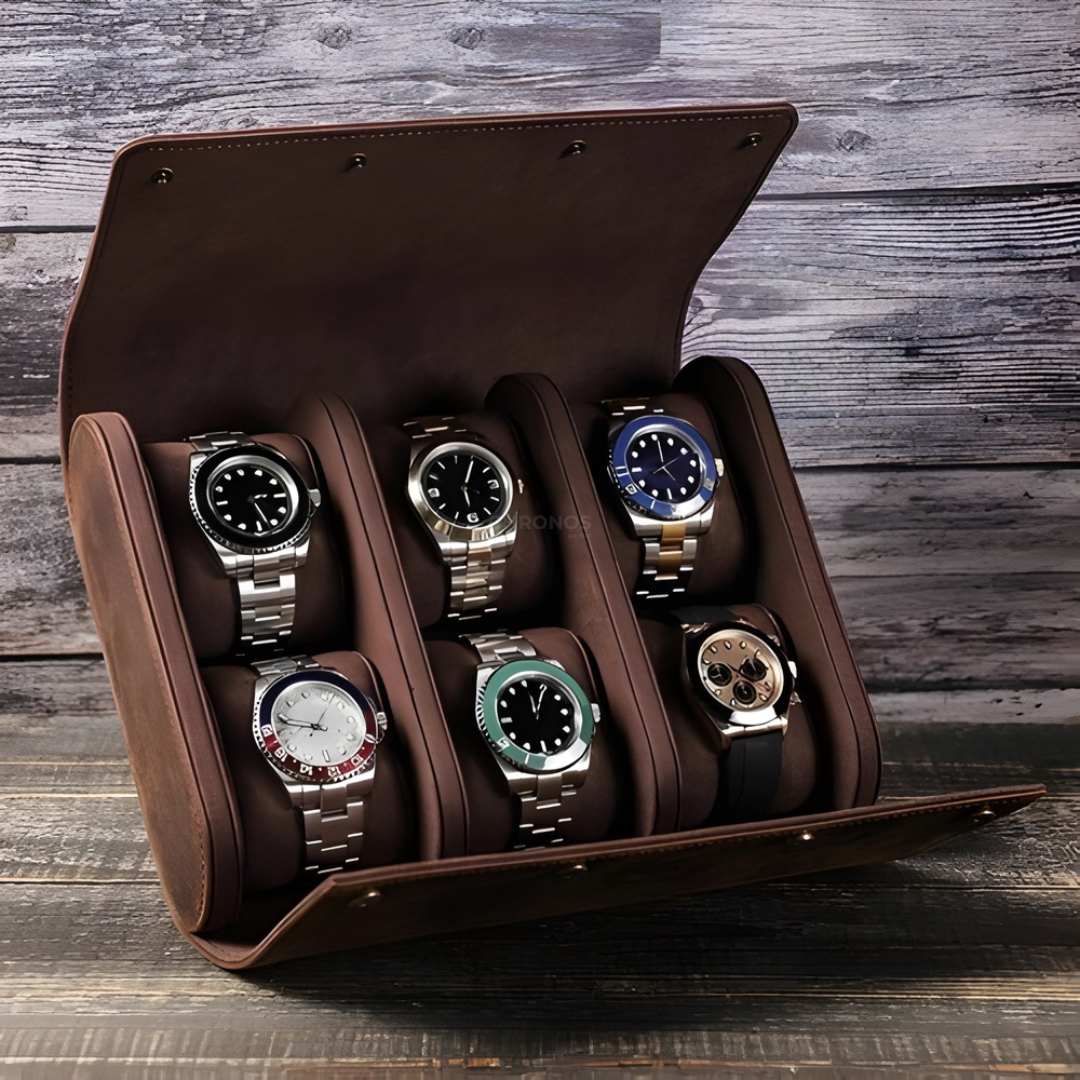 Watch Roll - Leather 6 Slots - Watch Box