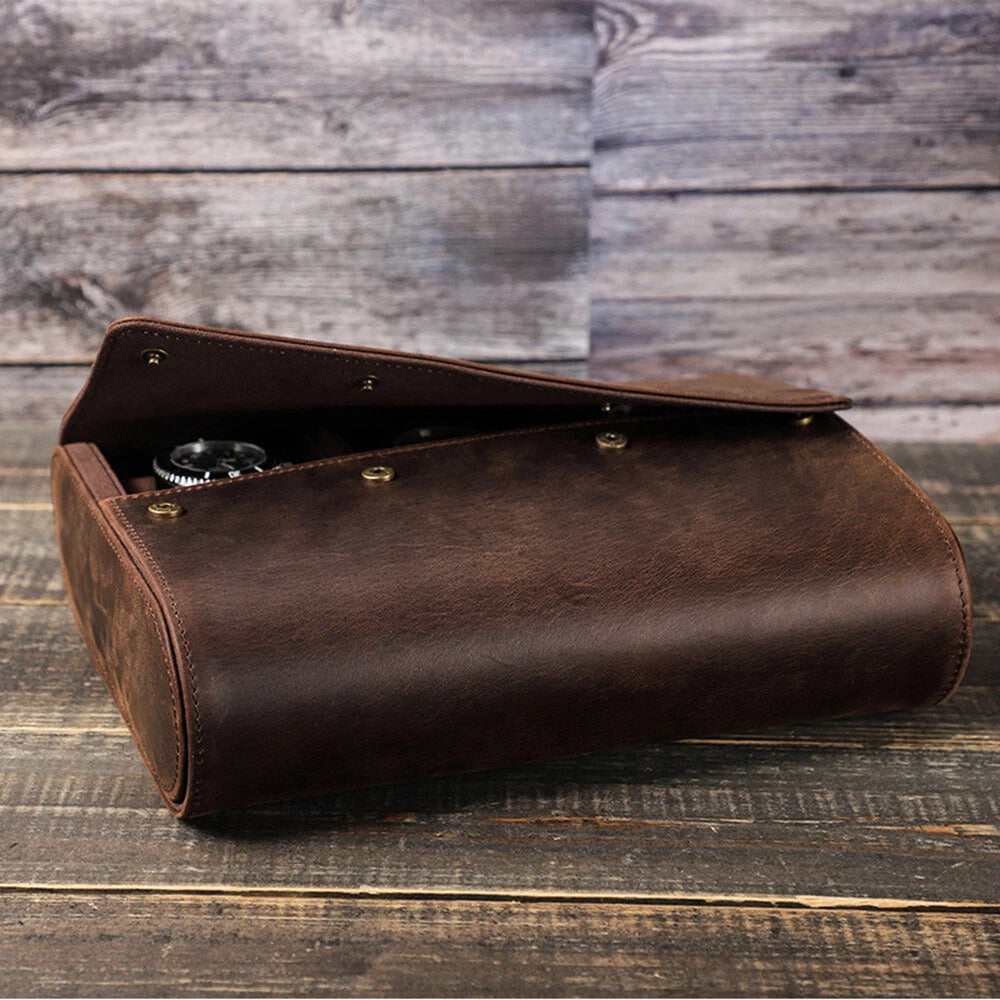 Watch Roll – Leather 6 Slots - Watch Roll