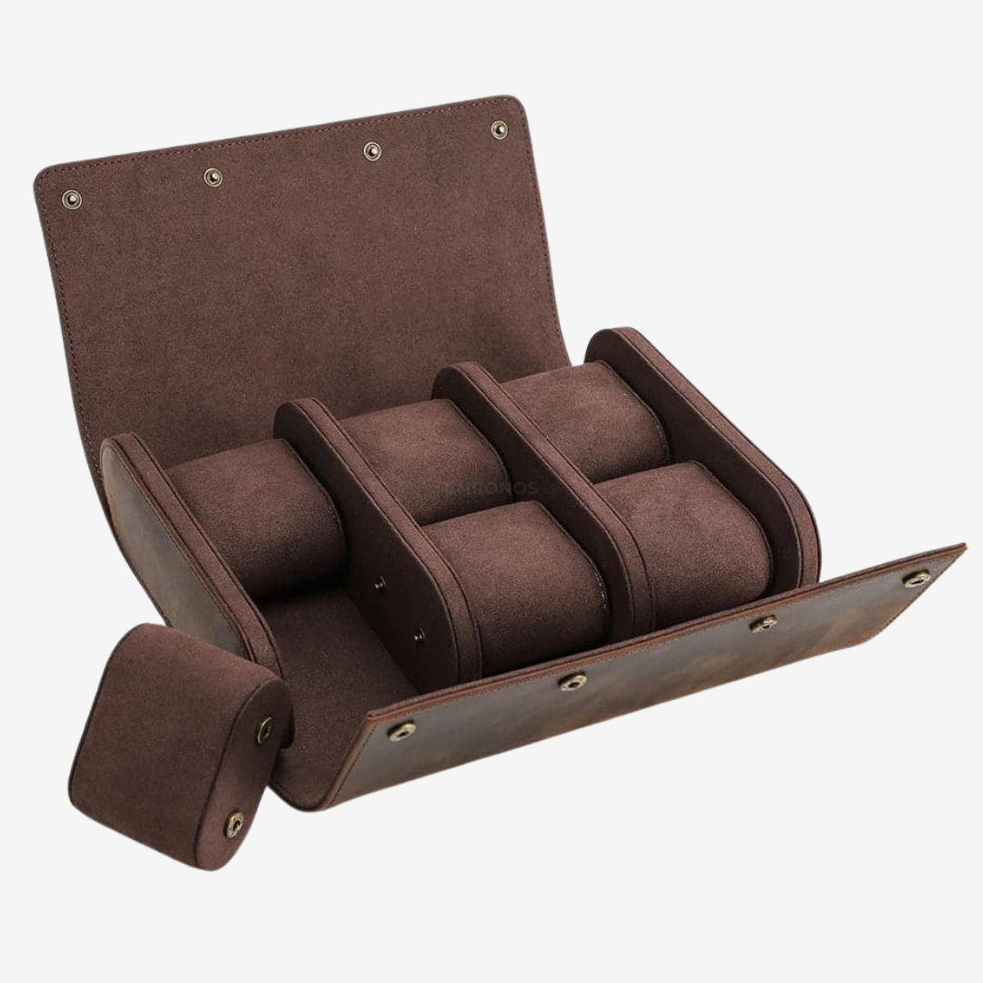 Watch Case - Leather 6 Slots - Watch Box